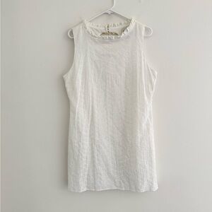Sail to Sable White Eyelet Mini Cotton Slip Dress XL